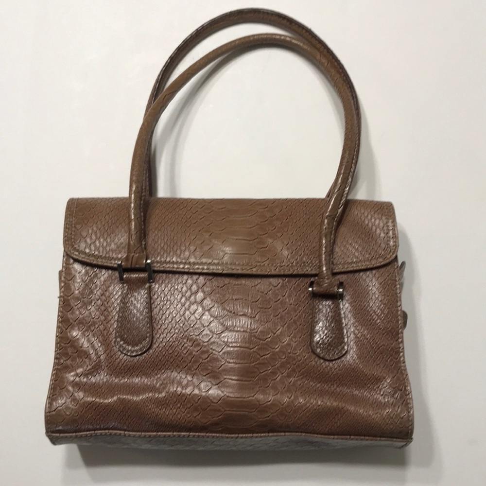 Liz Claiborne Tan Faux Reptile Skin Purse